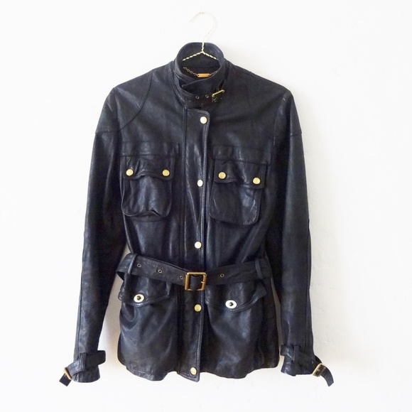 Genuine Mulberry Black Leather Jacket